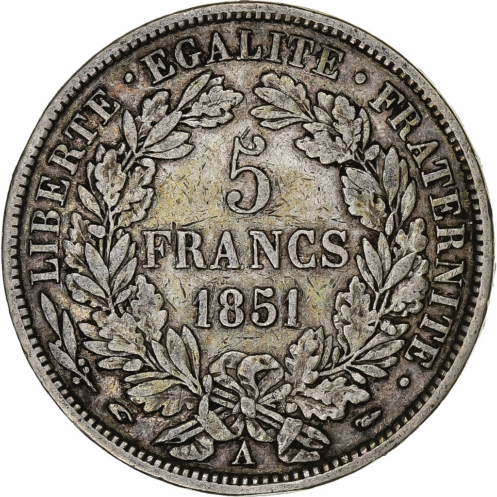 Frankreich, 5 Francs, Cérès, 1851, Paris, Silber, S+, KM:761.1