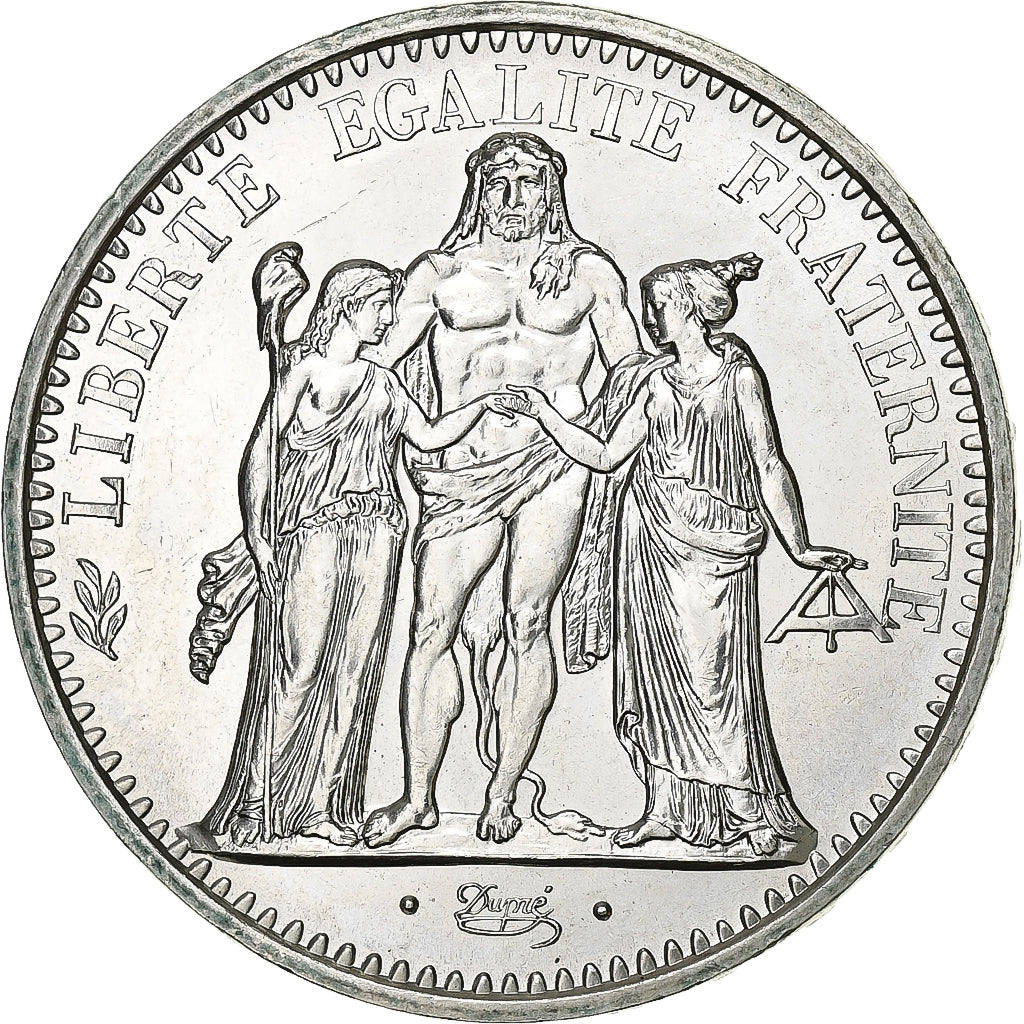 France, 10 Francs, Hercule, 1971, Paris, Silver, MS(63), KM:932