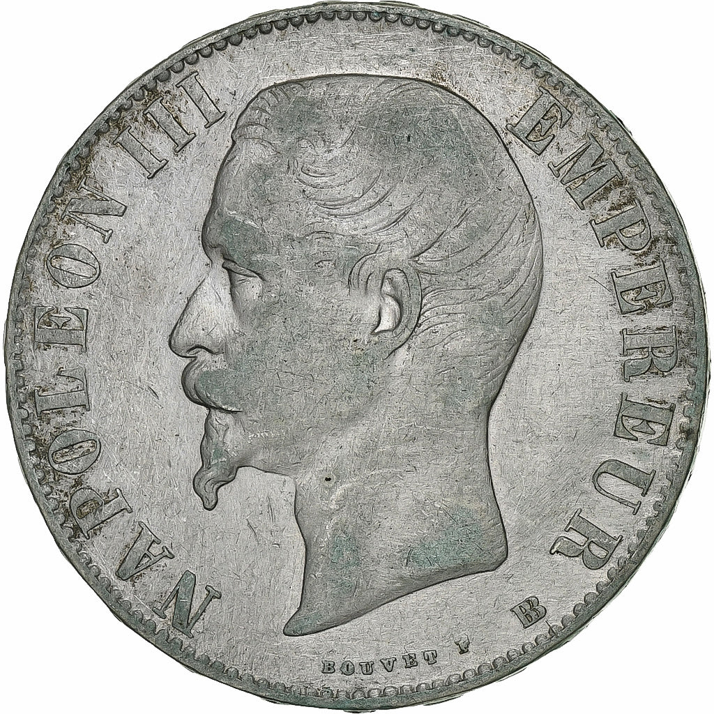 France, Napoléon III, 5 Francs, 1856, Strasbourg, Argent, TB, Gadoury:734