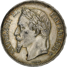 France, Napoleon III, 5 Francs, 1869, Strasbourg, Silver, AU(50-53)