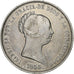 Spain, Isabel II, 20 Réales, 1855, Sevilla, Silver, VF(20-25), KM:593.3