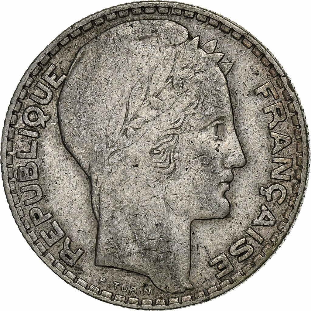 Francia, 10 Francs, 1932, Paris, Fautée défaut de flan, Argento, BB