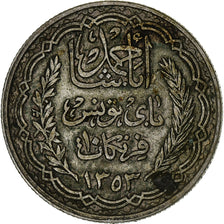 Tunisia, Ahmad Pasha Bey, 10 Francs, 1934, Paris, Argento, BB, KM:262