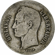 Venezuela, Gram 10, 2 Bolivares, 1919, Argent, B+, KM:23