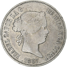 Spain, Isabel II, Escudo, 1867, Silver, VF(20-25), KM:626.1