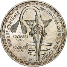 West African States, 500 Francs, 1972, Silver, MS(63), KM:7