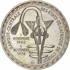 West African States, 500 Francs, 1972, Silver, MS(63), KM:7