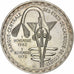 West African States, 500 Francs, 1972, Silver, MS(63), KM:7