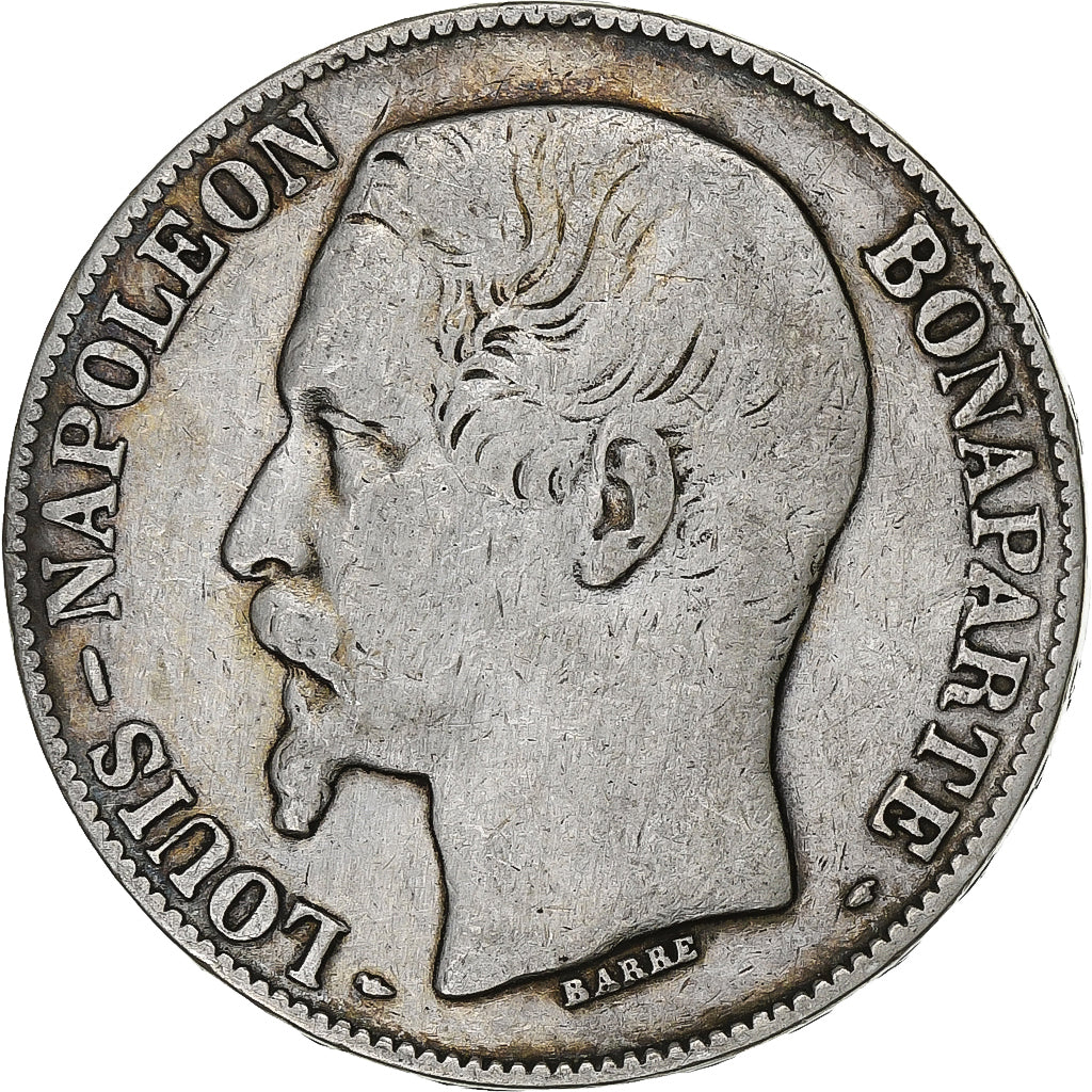 France, 5 Francs, Louis Napoléon Bonaparte, 1852, Paris, Silver, VF(20-25)