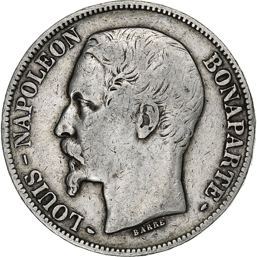 France, 5 Francs, Louis Napoléon Bonaparte, 1852, Paris, Silver, VF(20-25)