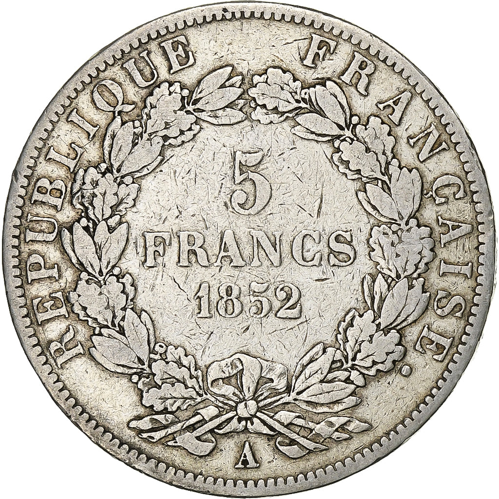Frankreich, 5 Francs, Louis Napoléon Bonaparte, 1852, Paris, Silber, S