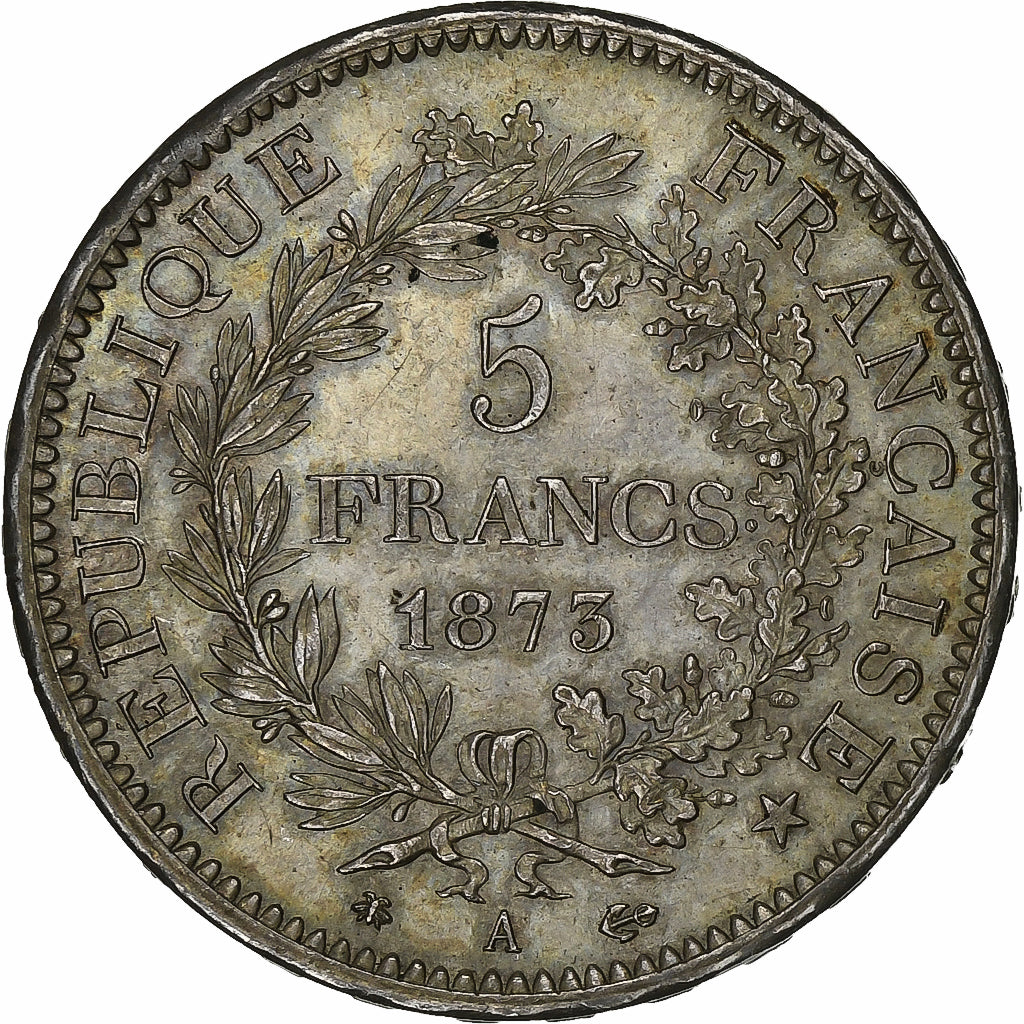 Francia, 5 Francs, Hercule, 1873, Paris, Argento, SPL, Gadoury:745a, KM:820.1