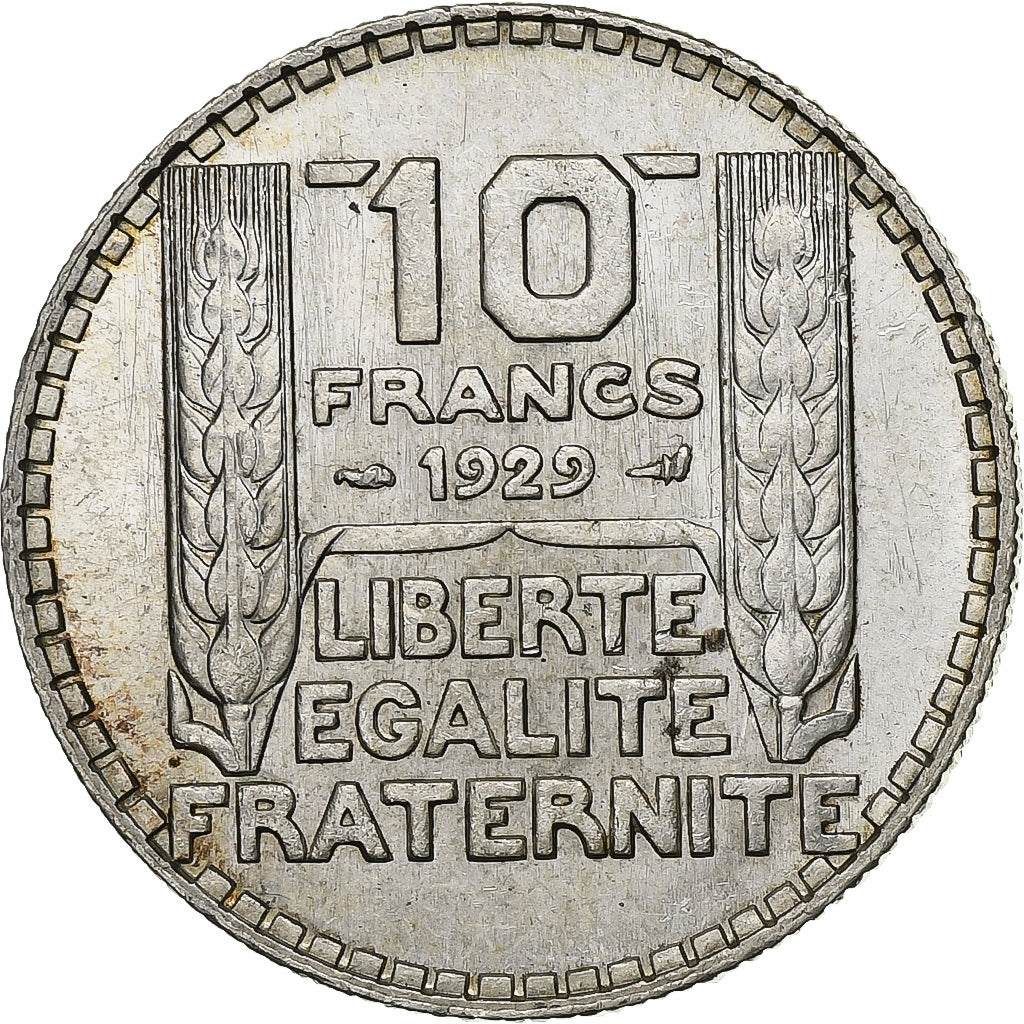 Frankreich, 10 Francs, Turin, 1929, Paris, Silber, VZ+, Gadoury:801, KM:878