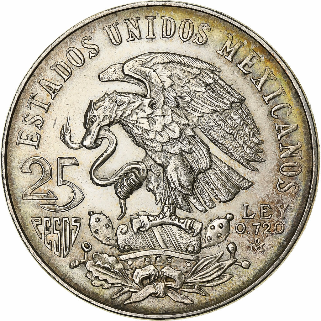 Messico, 25 Pesos, Summer Olympics - Mexico, 1968, Mexico City, Argento, SPL