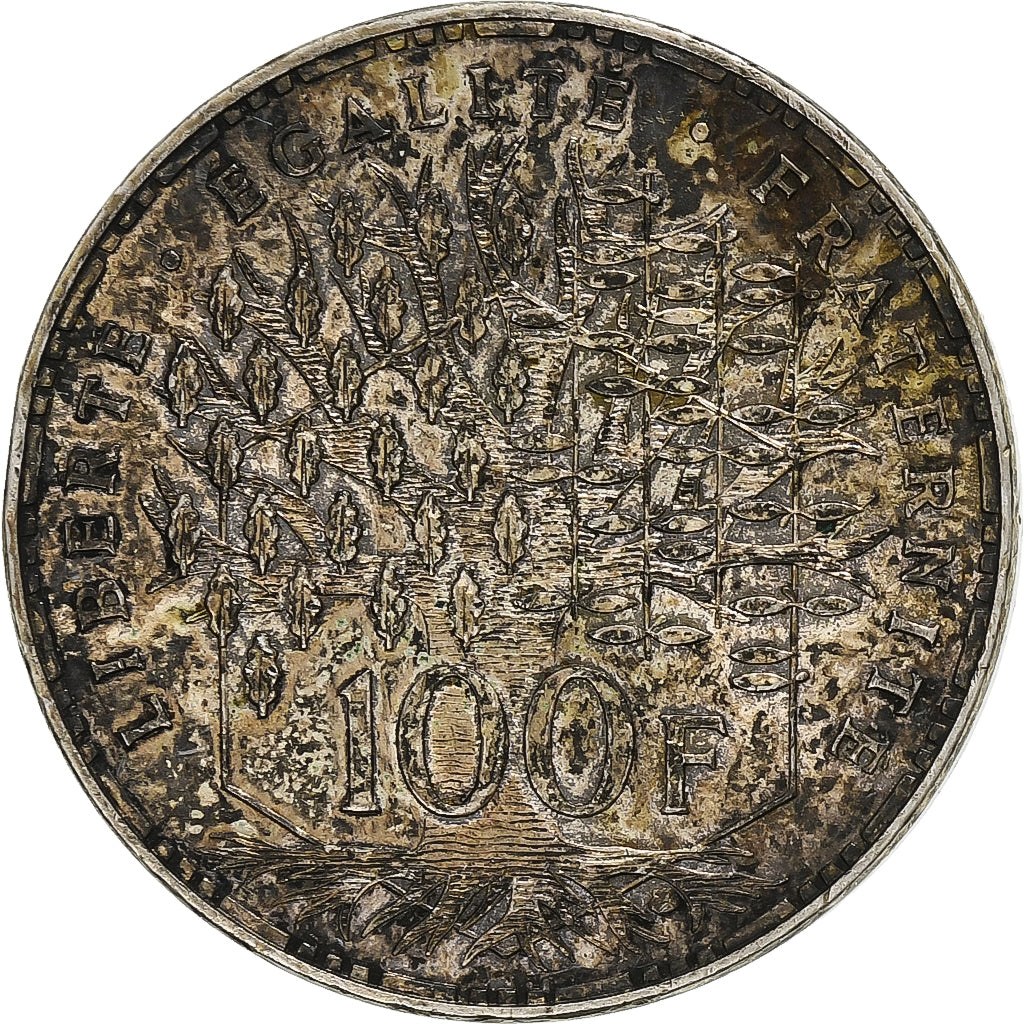 Francja, 100 Francs, Panthéon, 1985, Paris, Srebro, AU(50-53), Gadoury:898