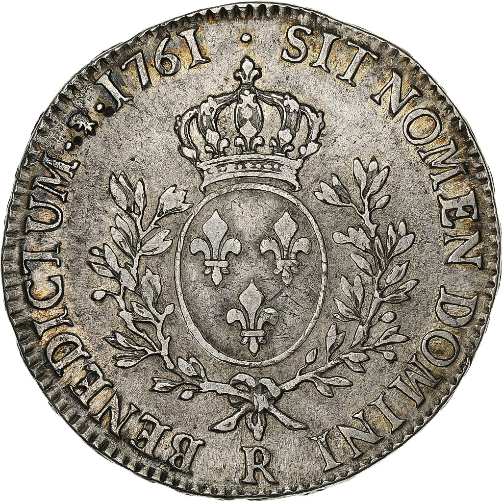 France, Louis XV, Ecu, 1761, Orléans, Silver, EF(40-45), Gadoury:322, KM:523.18