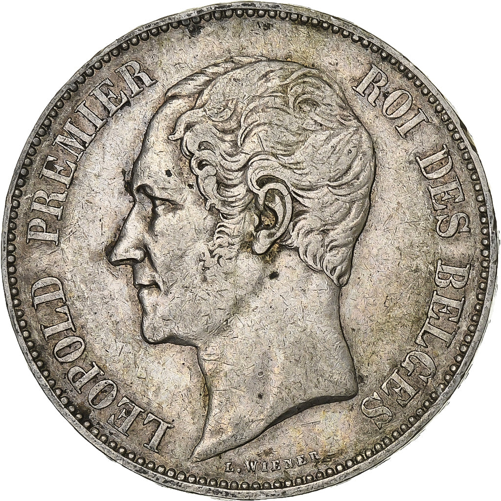 Belgien, Leopold I, 5 Francs, 5 Frank, 1850, Brussels, Silber, SS, KM:17