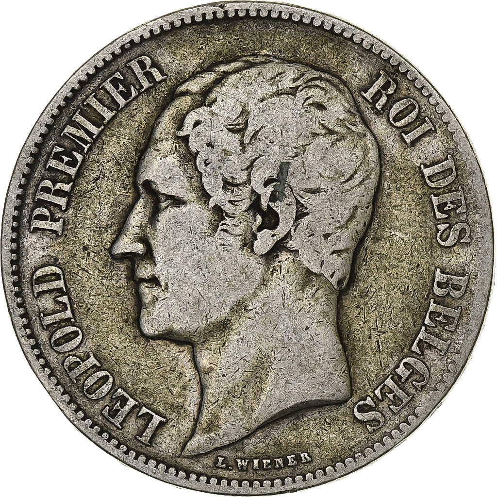 Belgium, Leopold I, 5 Francs, 5 Frank, 1851, Silver, VF(20-25), KM:17