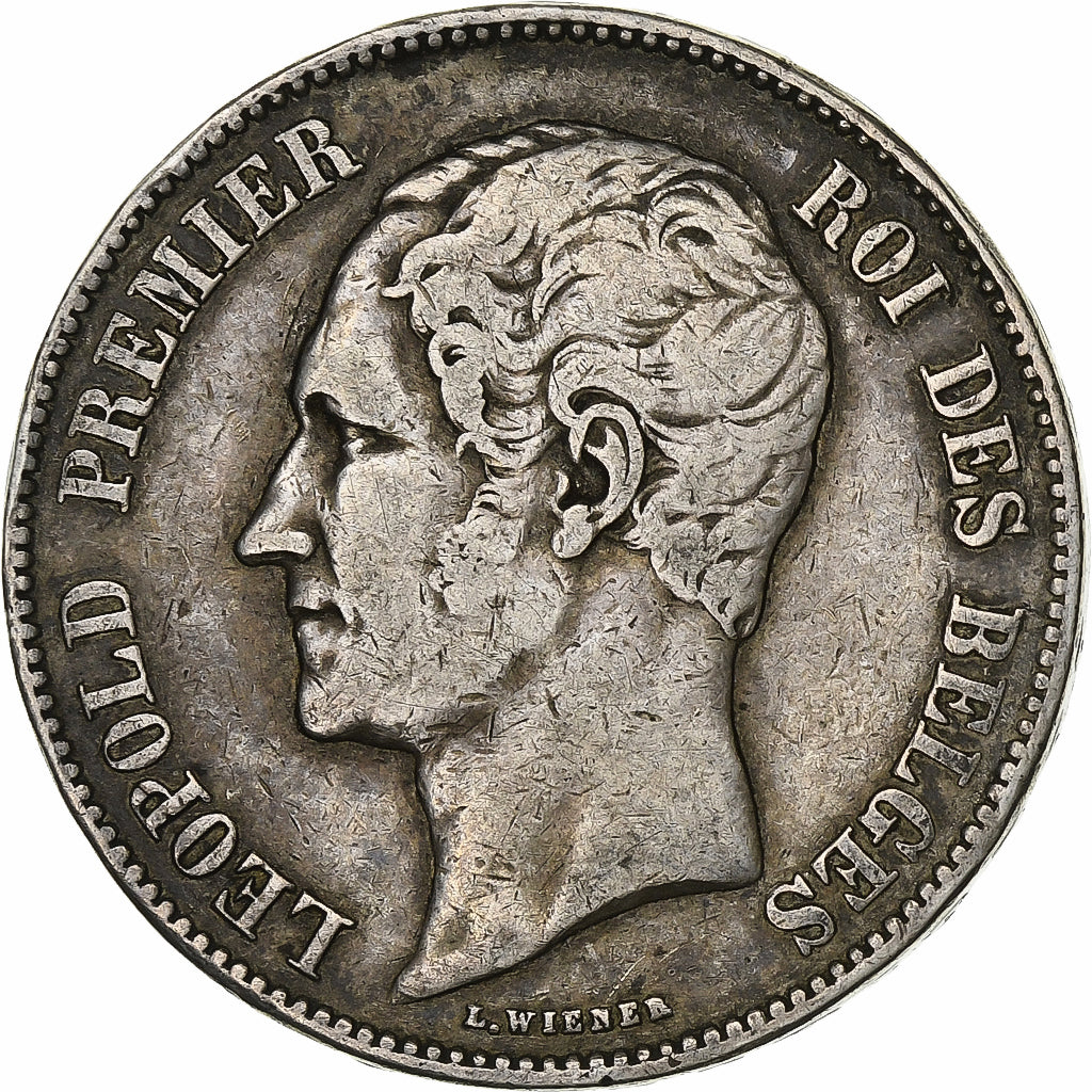 Belgium, Leopold I, 5 Francs, 5 Frank, 1851, Silver, VF(30-35), KM:17