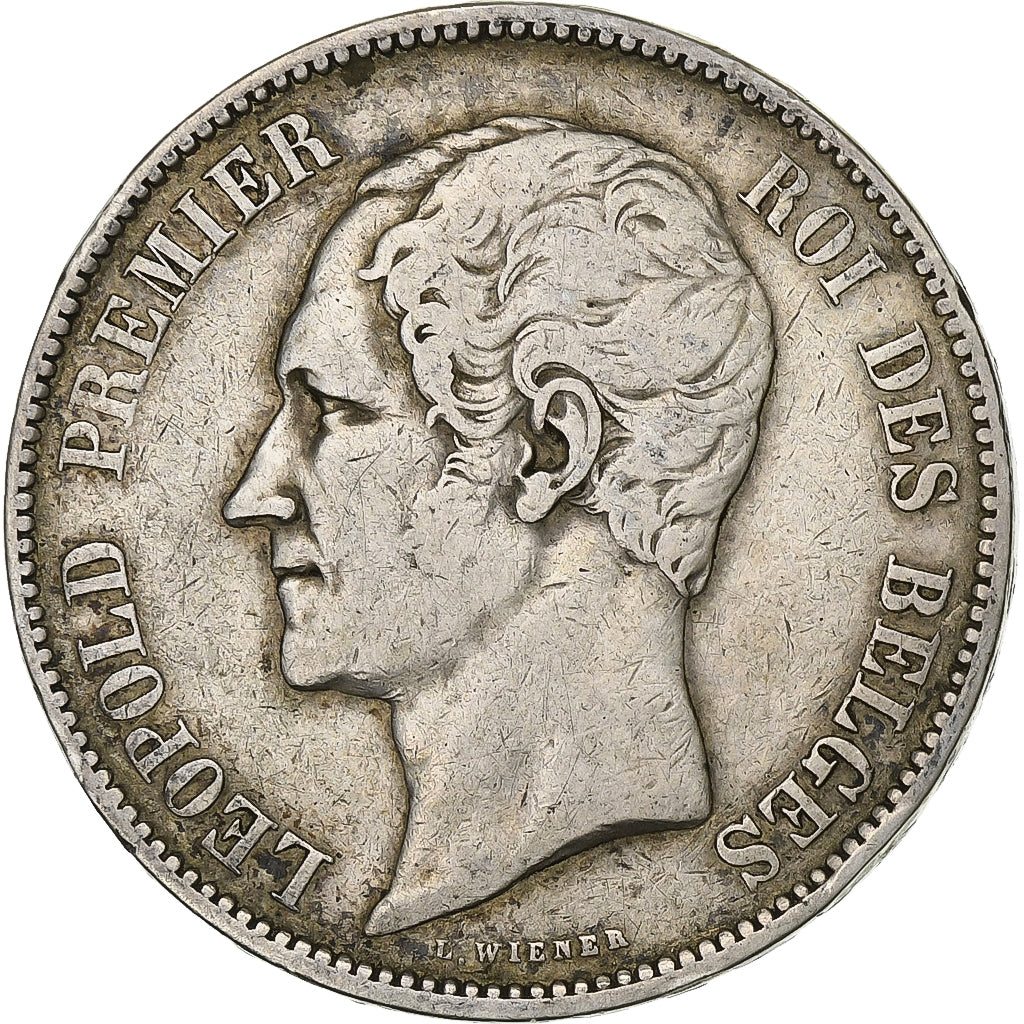 Belgium, Leopold I, 5 Francs, 5 Frank, 1852, Silver, VF(30-35), KM:17