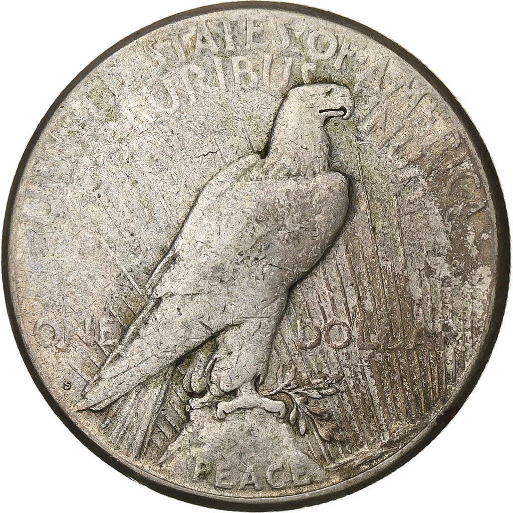 United States, Dollar, Peace, 1922, San Francisco, Silver, VF(30-35), KM:150