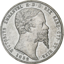 ITALIAN STATES, SARDINIA, Vittorio Emanuele II, 5 Lire, 1852, Torino, Silver
