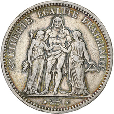 France, 5 Francs, Hercule, 1849, Strasbourg, Silver, VF(30-35), Gadoury:683