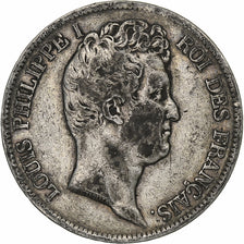 France, 5 Francs, Louis-Philippe, 1831, Perpignan, Silver, VF(20-25)