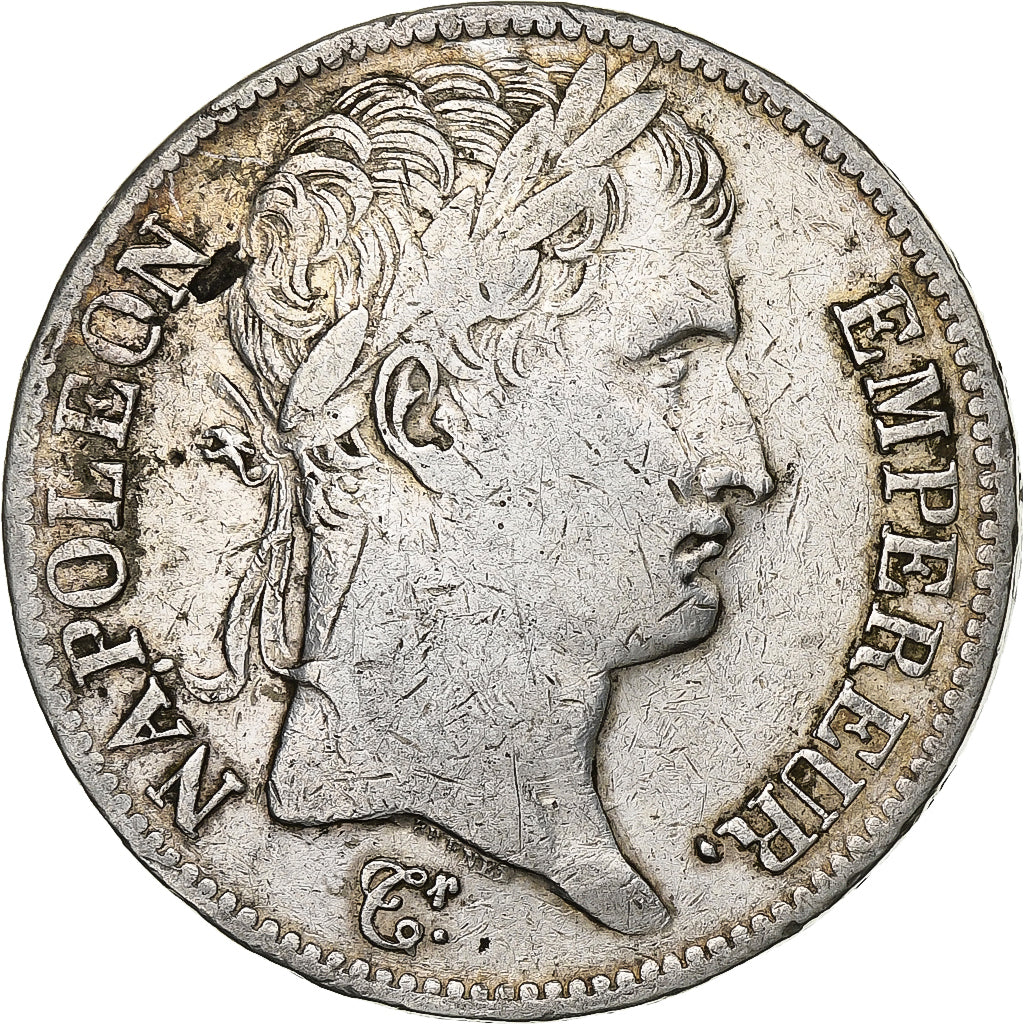 Francja, 5 Francs, Napoléon I, 1811, Bayonne, Srebro, VF(30-35), Gadoury:584