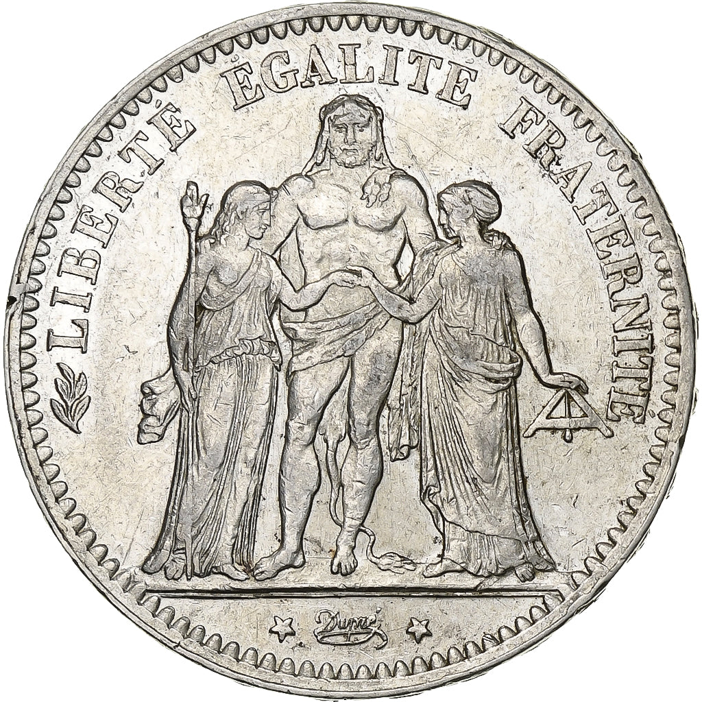 France, 5 Francs, Hercule, 1877, Bordeaux, Silver, AU(50-53), Gadoury:745a