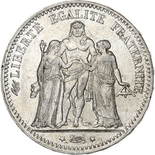 France, 5 Francs, Hercule, 1877, Bordeaux, Silver, AU(50-53), Gadoury:745a