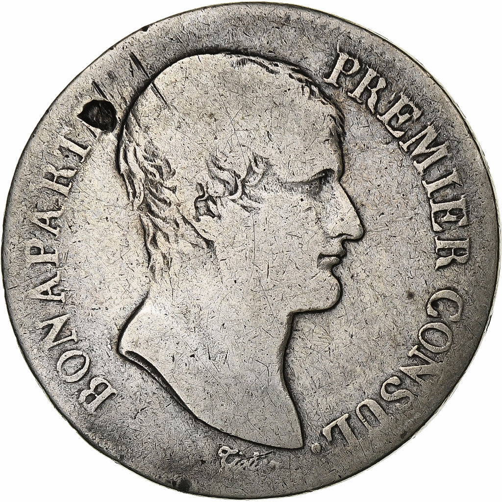 Francja, Napoleon I, 5 Francs, An 12, Toulouse, Srebro, F(12-15), Gadoury:577