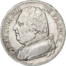 Frankrijk, 5 Francs, Louis XVIII, 1814, Limoges, Zilver, ZF, Gadoury:591