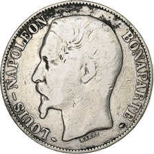 France, 5 Francs, Louis Napoléon Bonaparte, 1852, Paris, Silver, F(12-15)