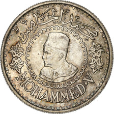 Morocco, Mohammed V, 500 Francs, 1956, Paris, Silver, MS(60-62), KM:54