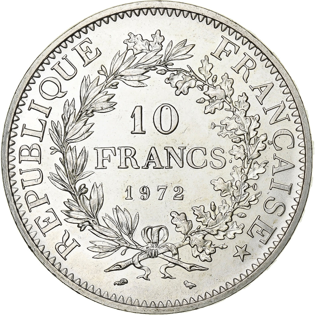 France, 10 Francs, Hercule, 1972, Paris, Silver, MS(64), Gadoury:813, Le