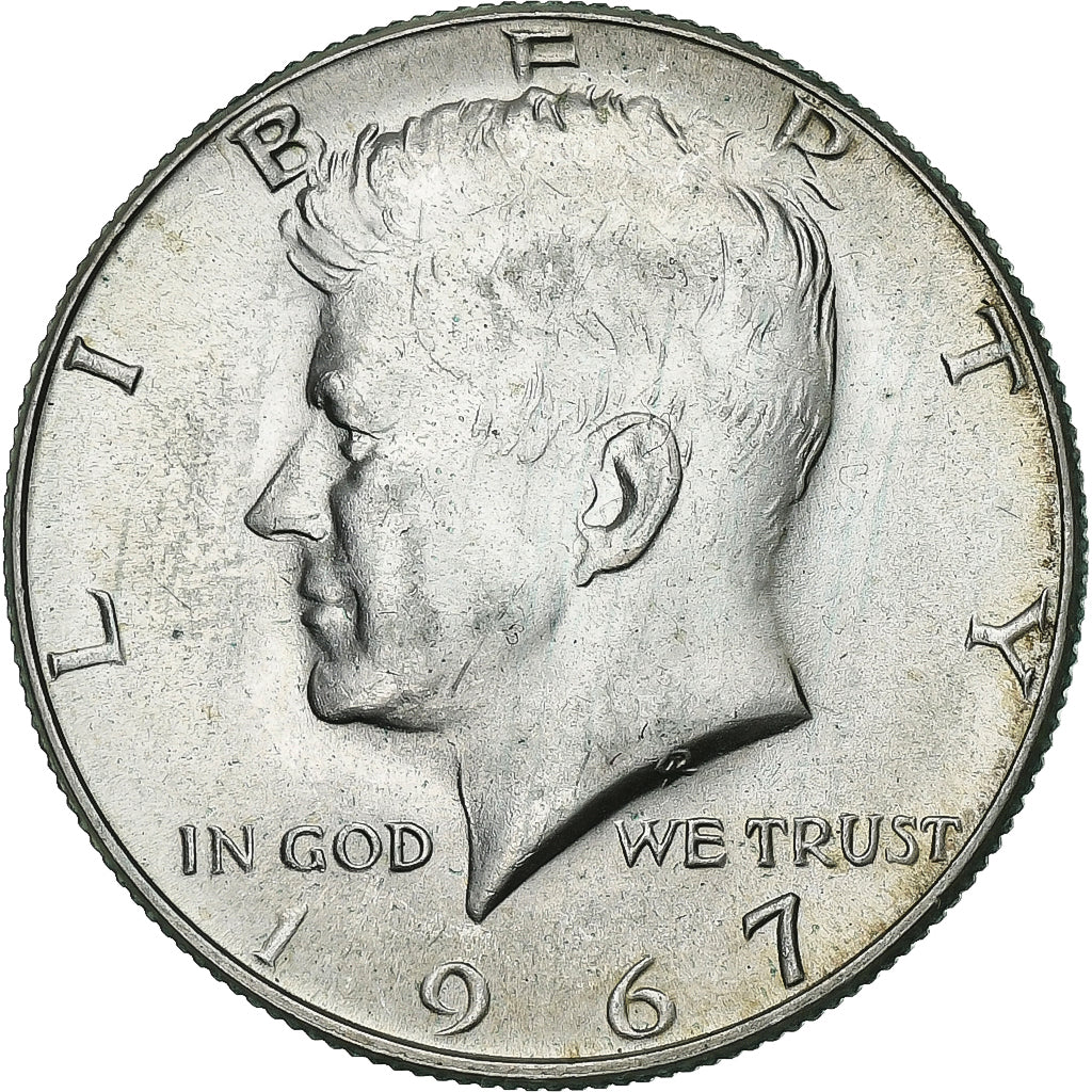 Estados Unidos da América, Half Dollar, Kennedy, 1967, Philadelphia, Prata
