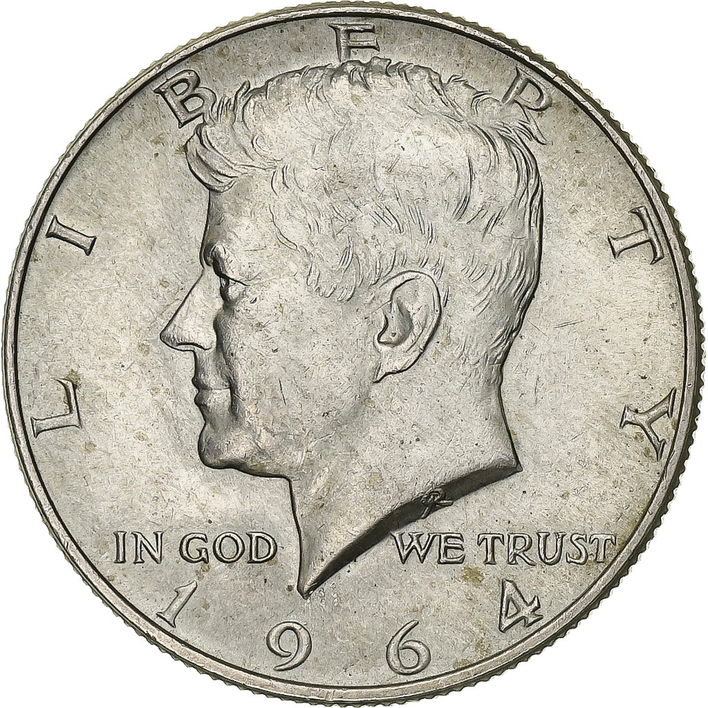 United States, Half Dollar, Kennedy, 1964, Denver, Silver, AU(55-58), KM:202