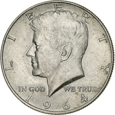 United States, Half Dollar, Kennedy, 1964, Denver, Silver, AU(55-58), KM:202