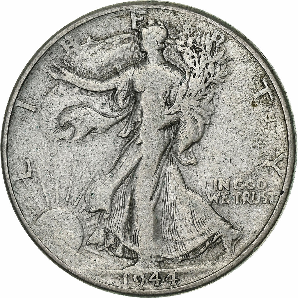 United States, Half Dollar, Walking Liberty, 1944, Philadelphia, Silver