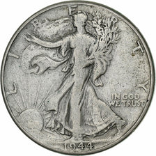 United States, Half Dollar, Walking Liberty, 1944, Philadelphia, Silver