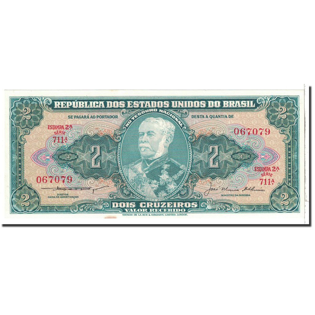 Banknote, Brazil, 2 Cruzeiros, 1956, Undated, KM:157Ab, UNC(65-70)