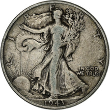 United States, Half Dollar, Walking Liberty, 1943, Philadelphia, Silver