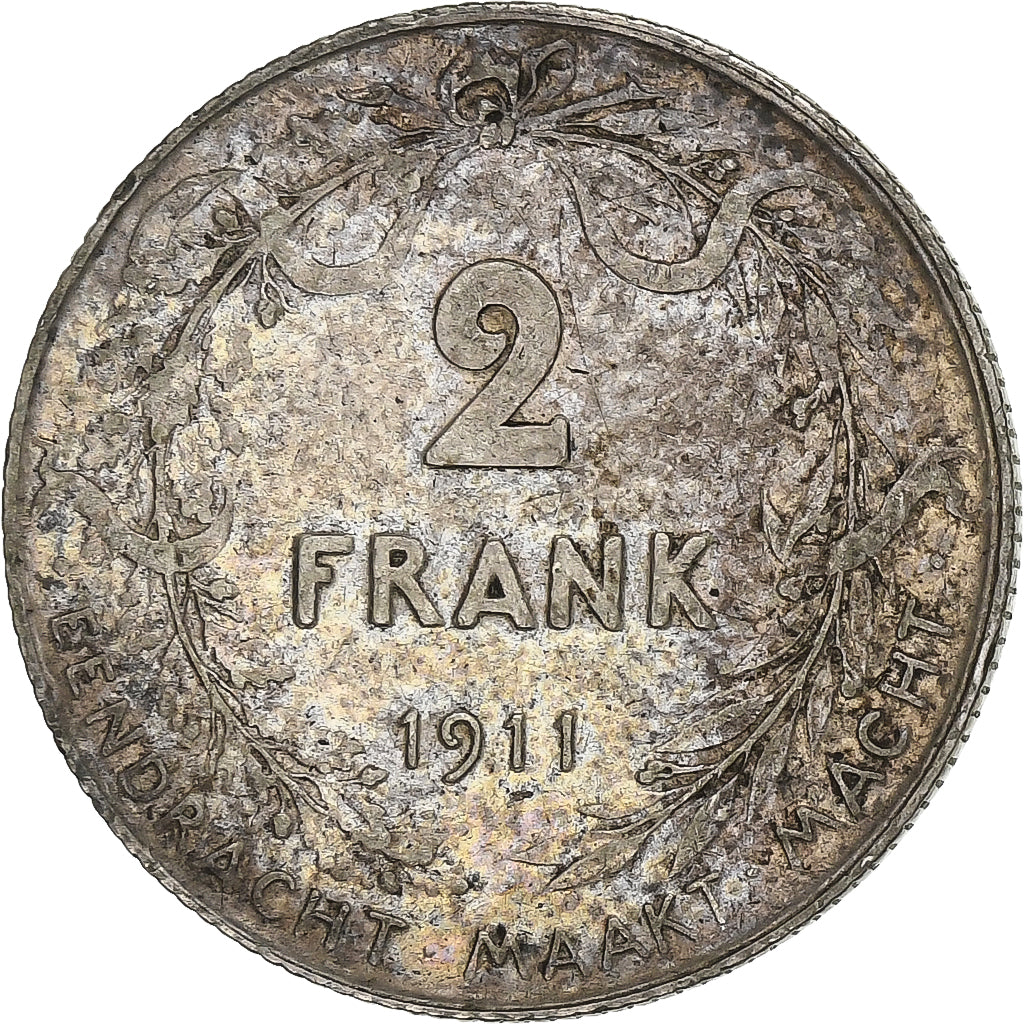 Belgien, 2 Francs, 2 Frank, 1911, Silber, SS+, KM:75