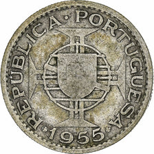 Angola, 10 Escudos, 1955, Silver, EF(40-45), KM:73
