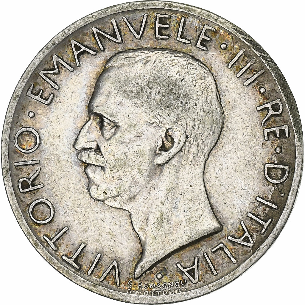 Italy, Vittorio Emanuele III, 5 Lire, 1927, Rome, Silver, EF(40-45), KM:67.1