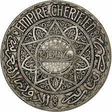 Morocco, Mohammed V, 20 Francs, AH 1347/1928, Paris, Silver, VF(30-35), KM:39