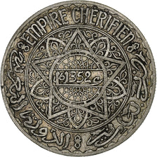 Morocco, Mohammed V, 20 Francs, AH 1352/1933, Paris, Silver, EF(40-45), KM:39