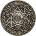 Morocco, Mohammed V, 5 Francs, AH 1352/1933, Paris, Silver, VF(30-35)