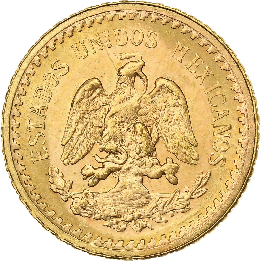 Mexico, 2-1/2 Pesos, 1945, Mexico City, Gold, MS(63), KM:463